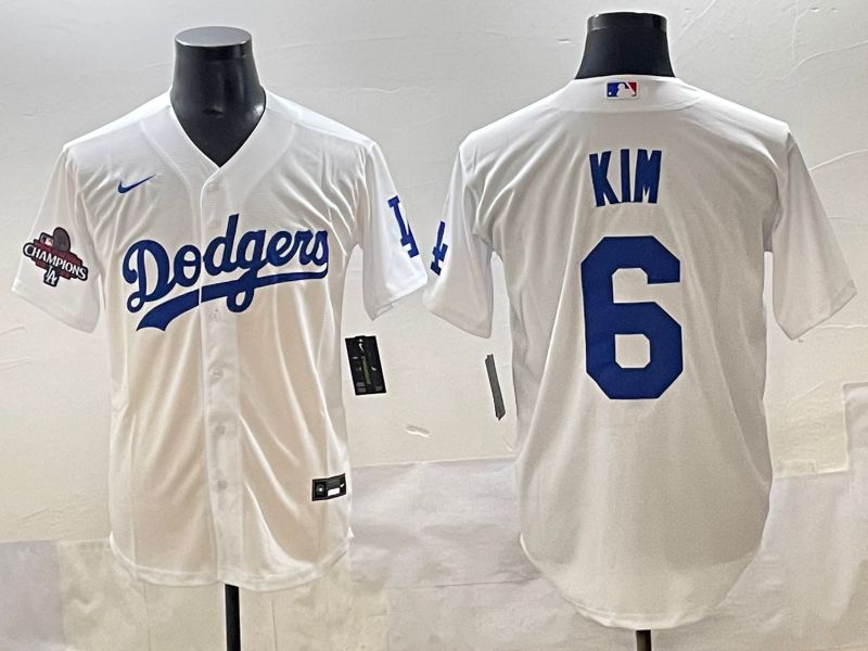 Men 2025 Los Angeles Dodgers #6 H.S.Kim White Game Nike MLB Jersey style 19->los angeles dodgers->MLB Jersey